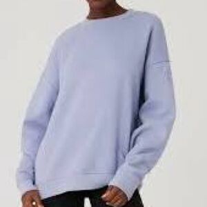 Alo yoga - Renown Heavy Weight Crew in Icy Purple size XS